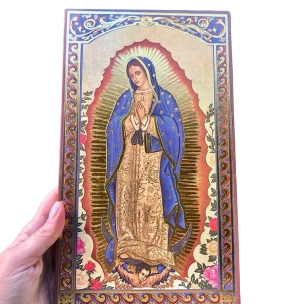 Our Lady of Guadalupe Gold Gilt Lithograph Icon
